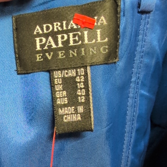 Adrianna Papell Sapphire Blue Ruffle Mini Dress - Picture 2 of 7